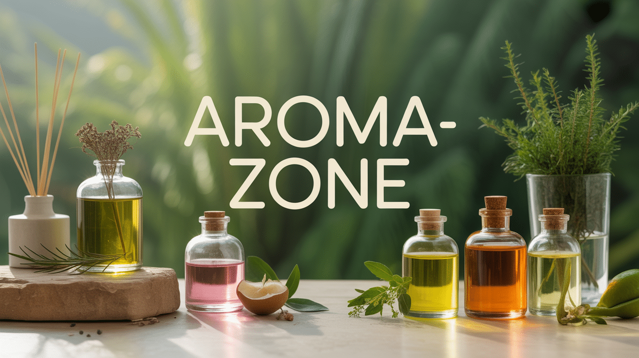aroma-zone flacons huiles ingredients naturels design moderne