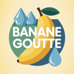 Image de banane et crise de goutte stylisée