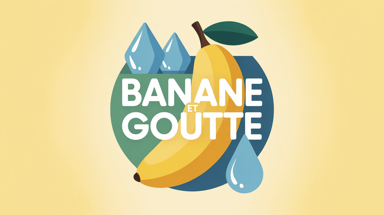 Image de banane et crise de goutte stylisée