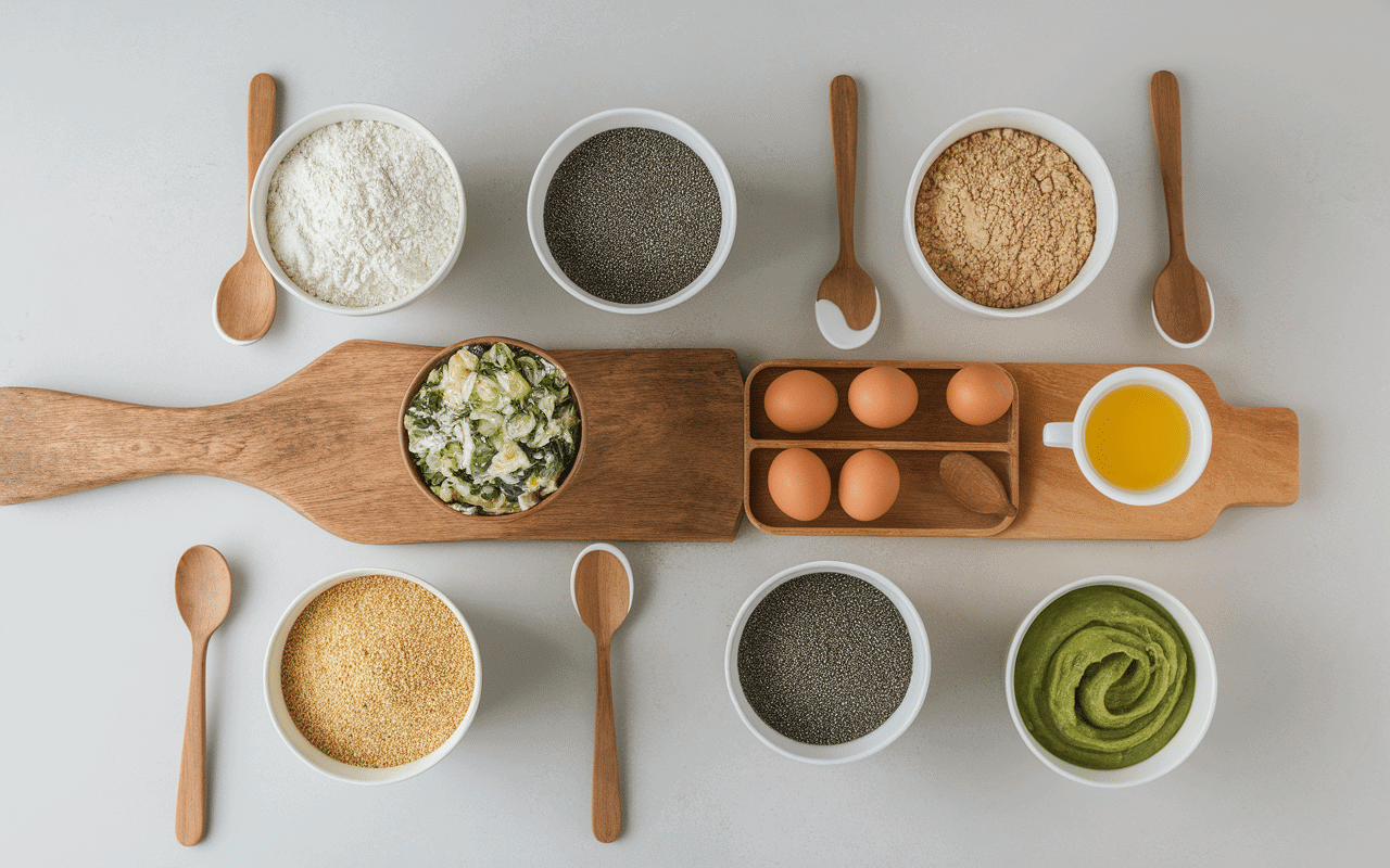 Ingrédients pour cookies diabétique farine amande chia