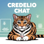 chat tigré avec comprimé credelio chat