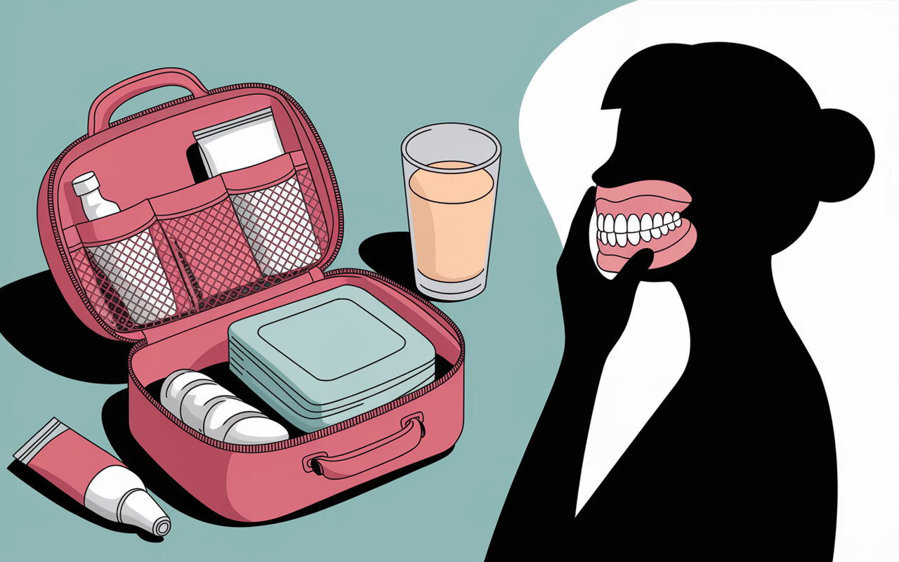 Dent cassée urgence kit premiers soins verre de lait