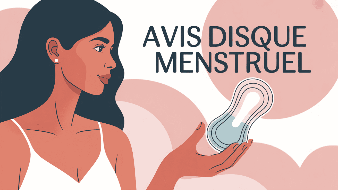 Disque menstruel avis illustration moderne silhouette femme