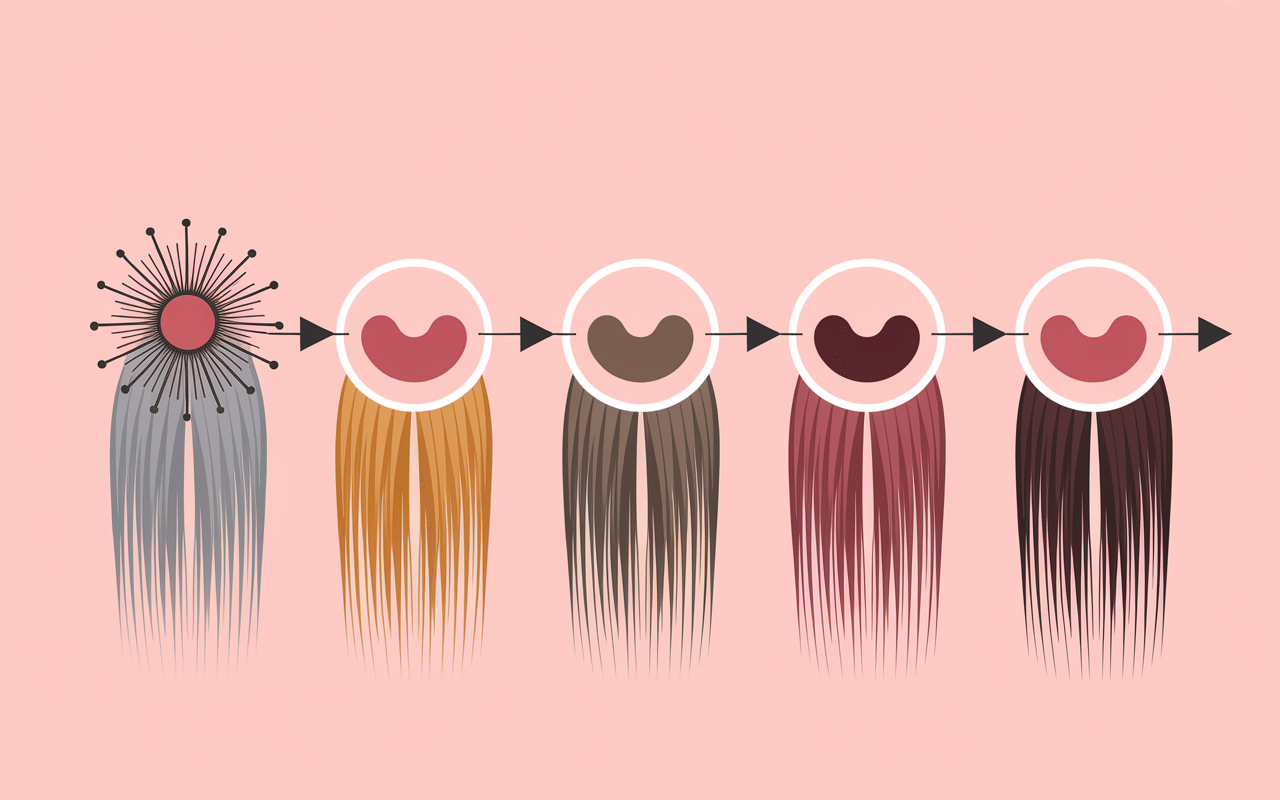 Effluvium cycle vie cheveux illustration médicale