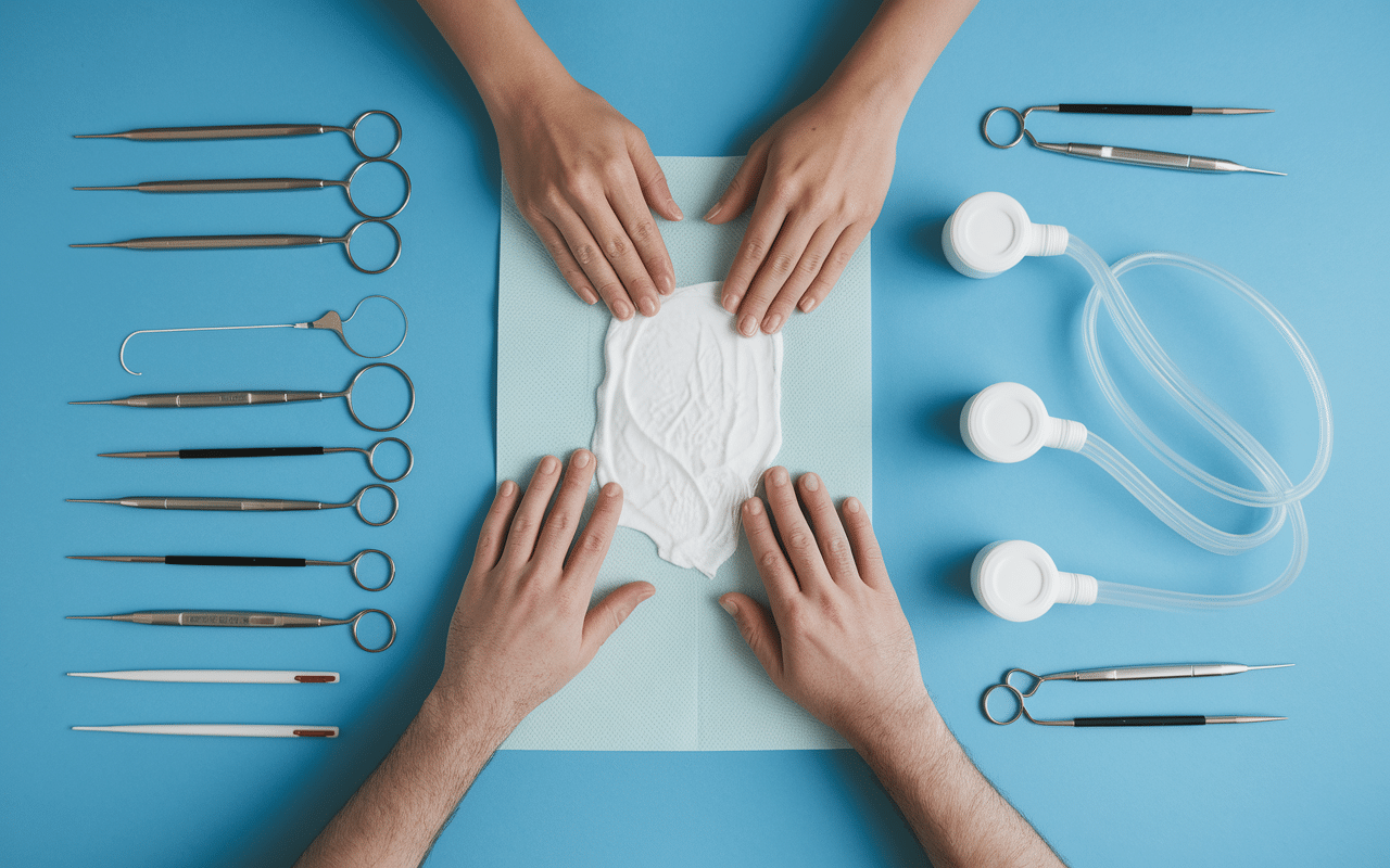 Étapes application pansement VAC procédure médicale