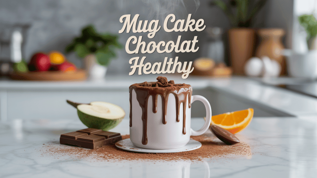 Mug cake chocolat healthy moelleux vapeur et ingrédients sains