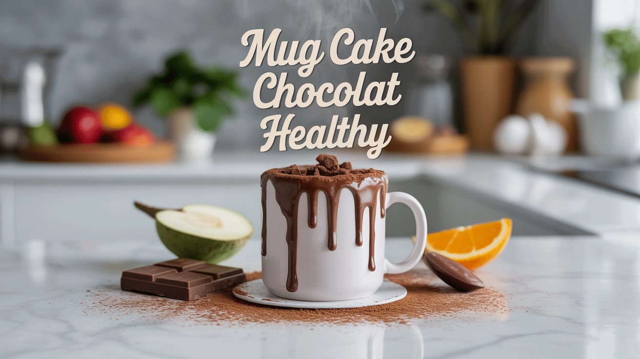 Mug cake chocolat healthy moelleux vapeur et ingrédients sains