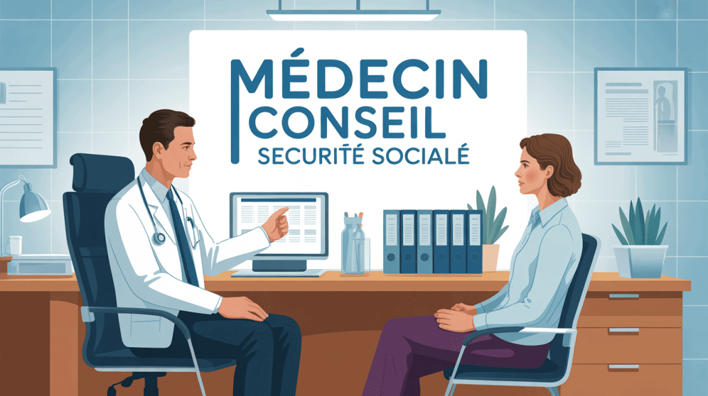 Pièges médecin conseil sécurité sociale illustration bureau médical
