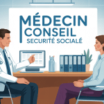 Pièges médecin conseil sécurité sociale illustration bureau médical