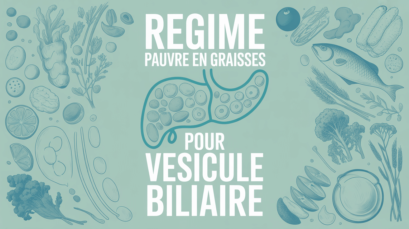 illustration regime sans graisse vesicule biliaire aliments sains