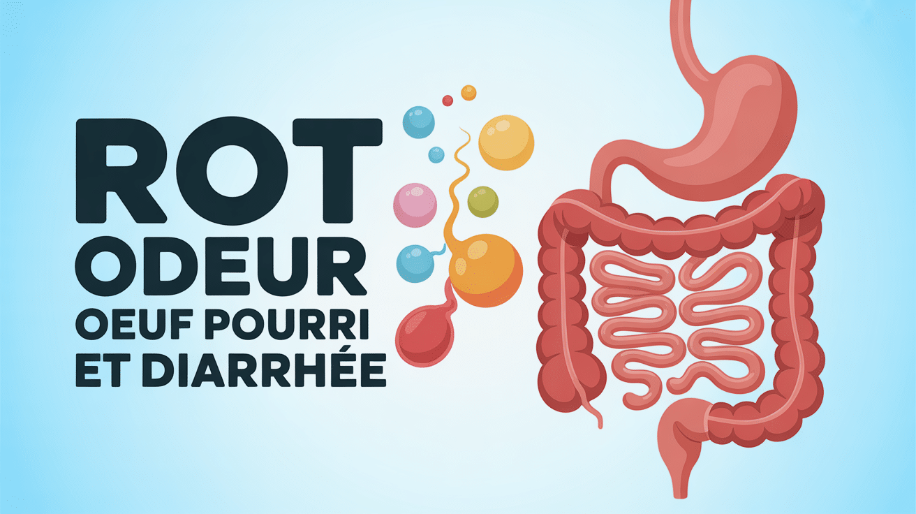 illustration médicale rot œuf pourri puis diarrhée cause