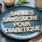 Sablés sans sucre pour diabétique sur assiette avec ingrédients sains