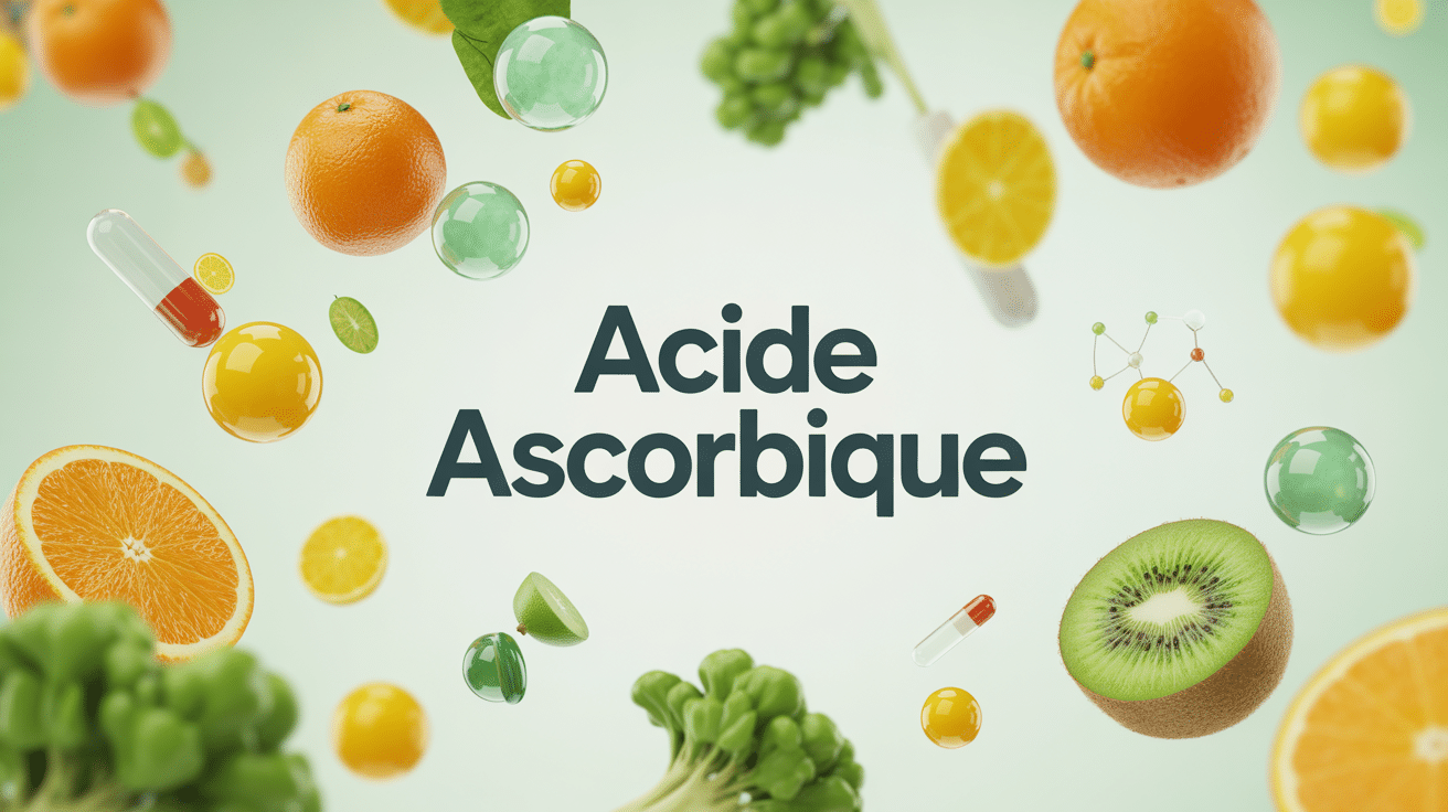 acide ascorbique molécules fruits capsules