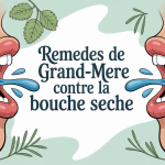 Bouche sèche remède grand-mère avec plantes et gouttes d'eau