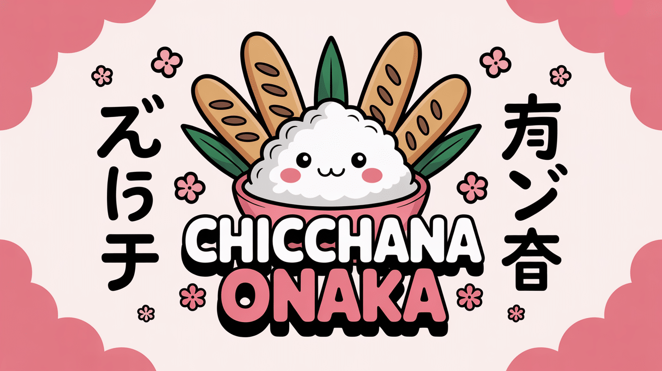 illustration chicchana onaka bol de riz kawaii japonais