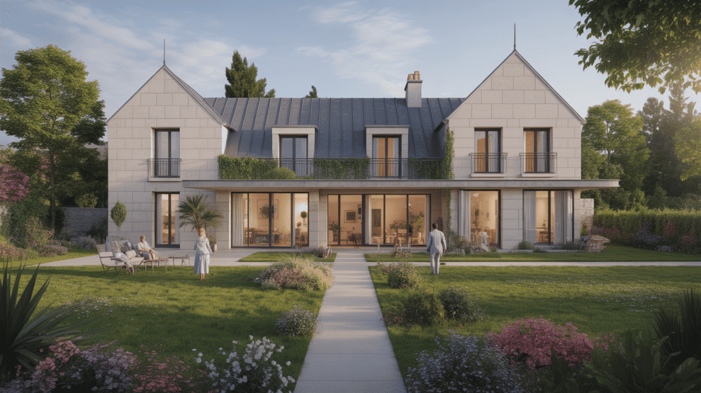 maison de repos moderne jardin serenite depression