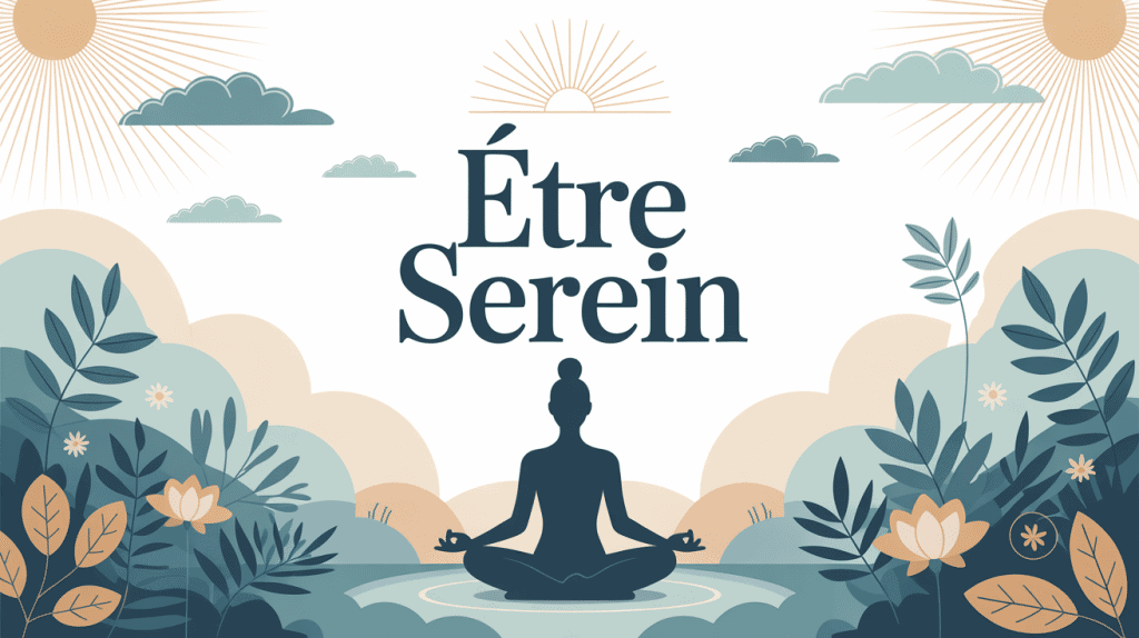 Illustration zen être serein méditation