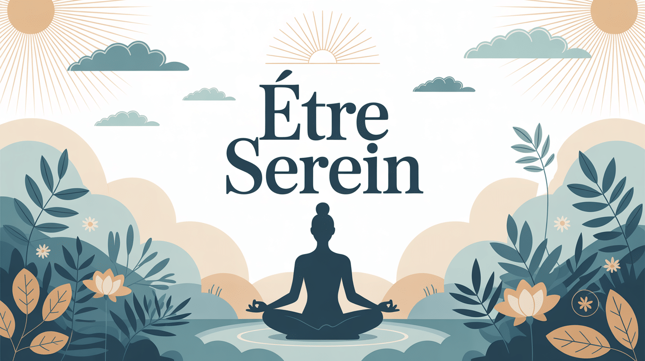 Illustration zen être serein méditation