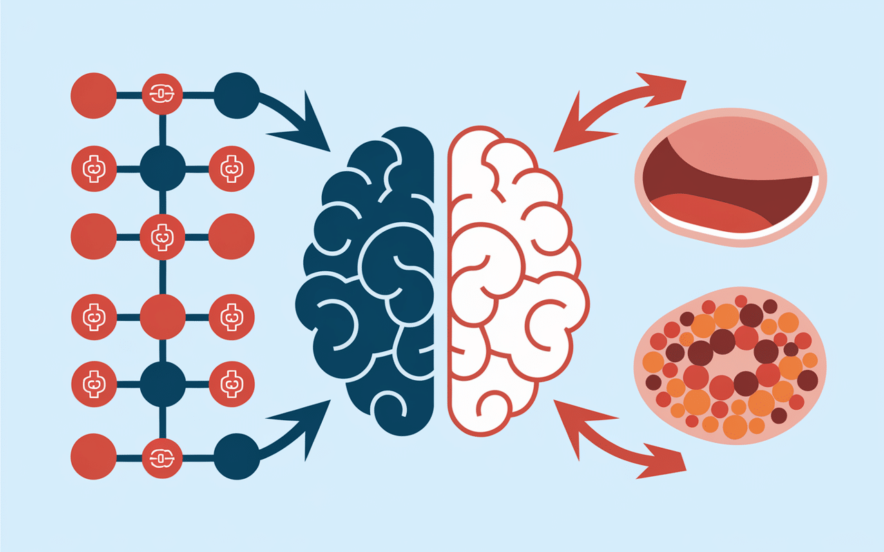 Diagramme ferritine élevée et stress cycle biologique