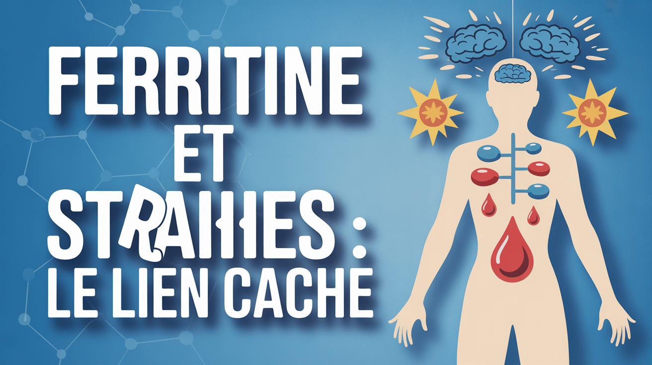 Image ferritine élevée et stress silhouette et symboles