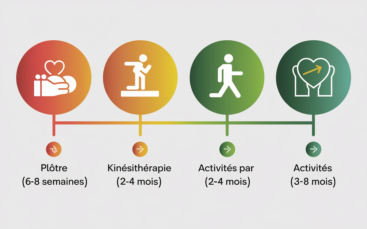 Infographie délais fracture plateau tibial temps de guérison forum