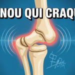 Illustration genou qui craque articulation coupe