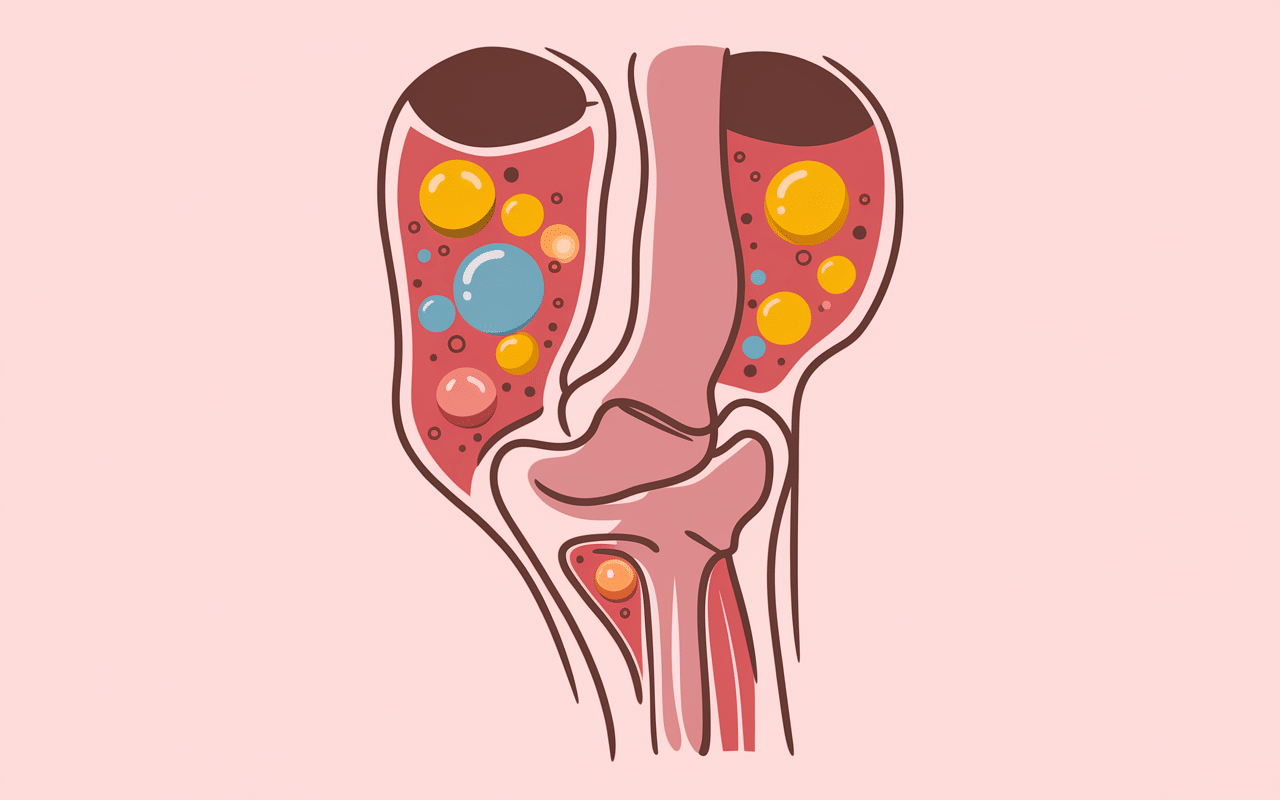 Schéma anatomique genou qui craque bulles gaz