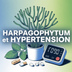 illustration harpagophytum et hypertension avec tensiomètre