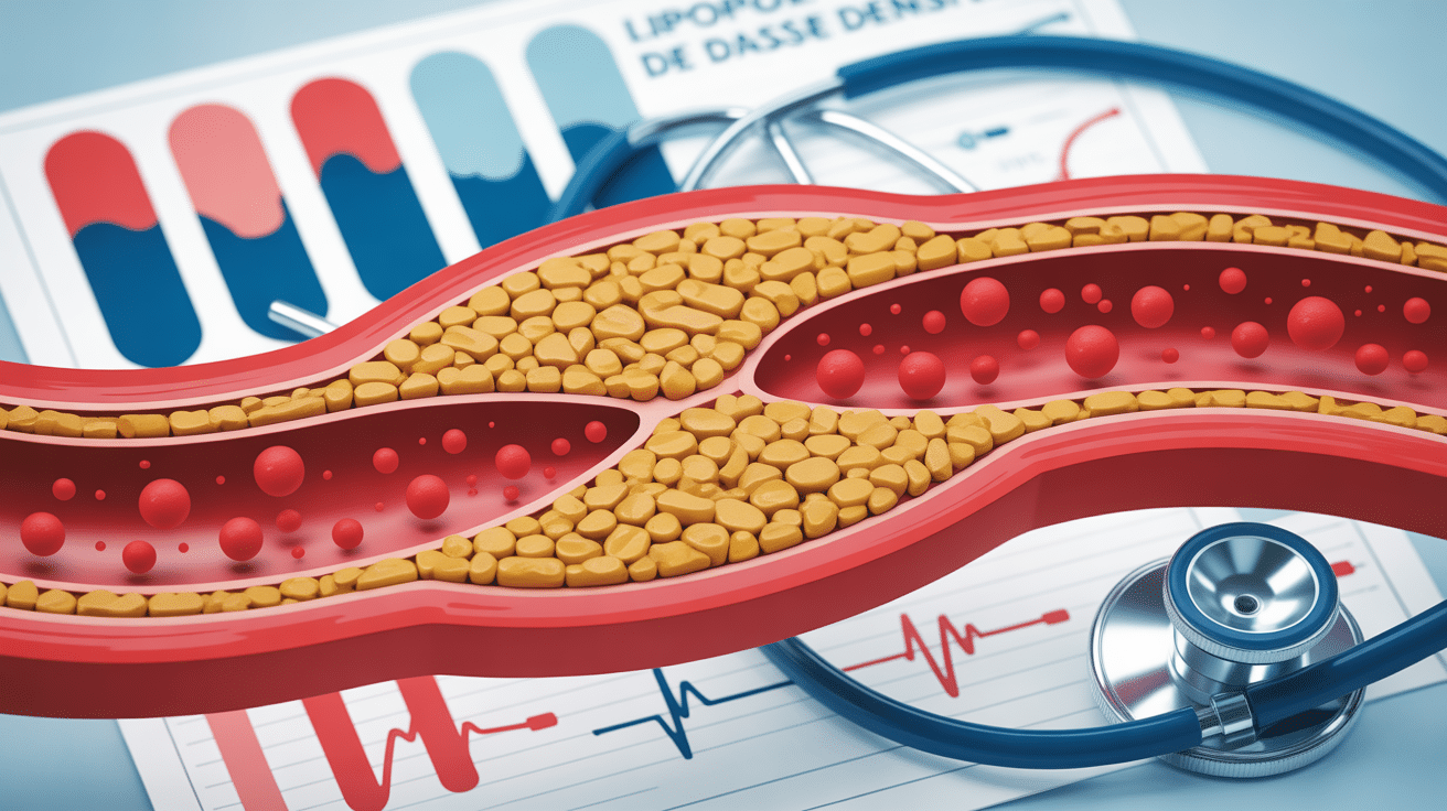 Illustration lipoprotéine de basse densité artères plaques
