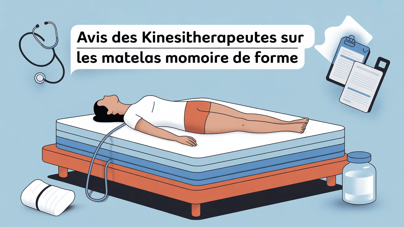 illustration matelas mémoire de forme avis kiné coupe