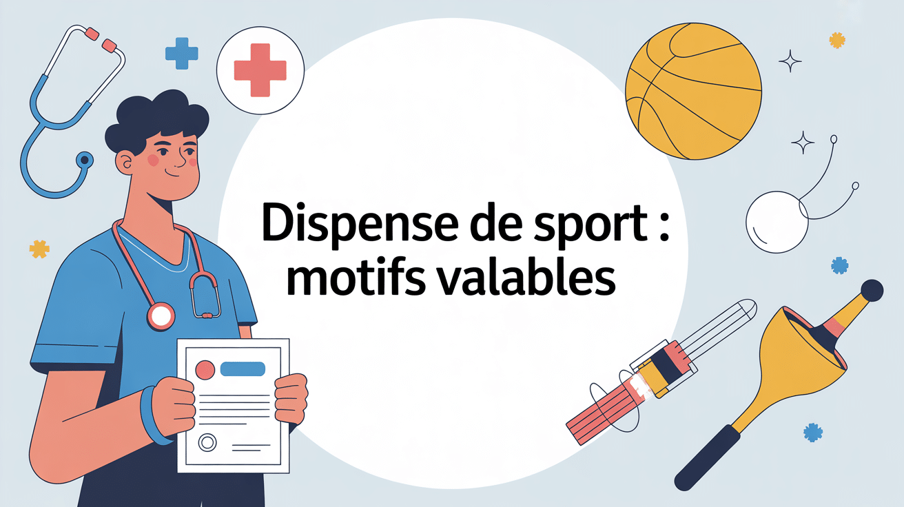 Illustration motif valable pour dispense de sport