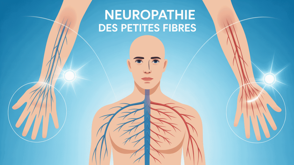 Illustration système nerveux neuropathie des petites fibres espérance de vie
