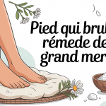 pied qui brûle remède de grand-mère illustration relaxante