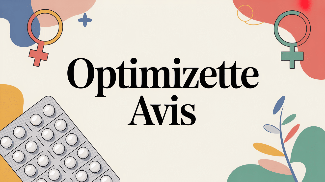 Pilule Optimizette avis illustration moderne sur fond médical