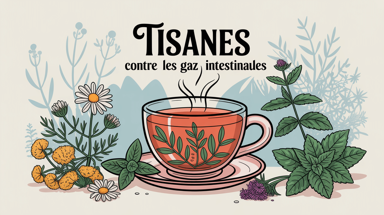 quelle tisane pour évacuer les gaz intestinaux tasse et plantes