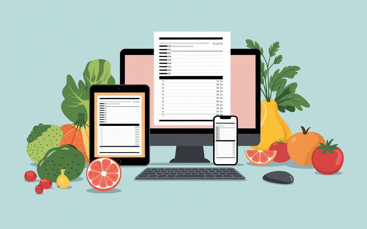 PDF rééquilibrage alimentaire gratuit affiché sur ordinateur et smartphone