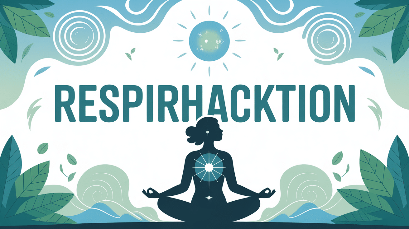 Illustration respirhacktion meditation poumons lumineux