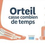 Temps de guérison d'un orteil cassé pied illustration médicale