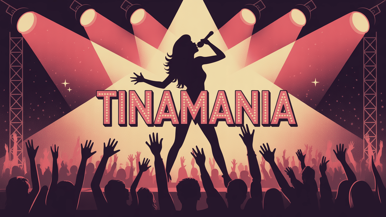 Illustration concert tinamania silhouette chanteuse