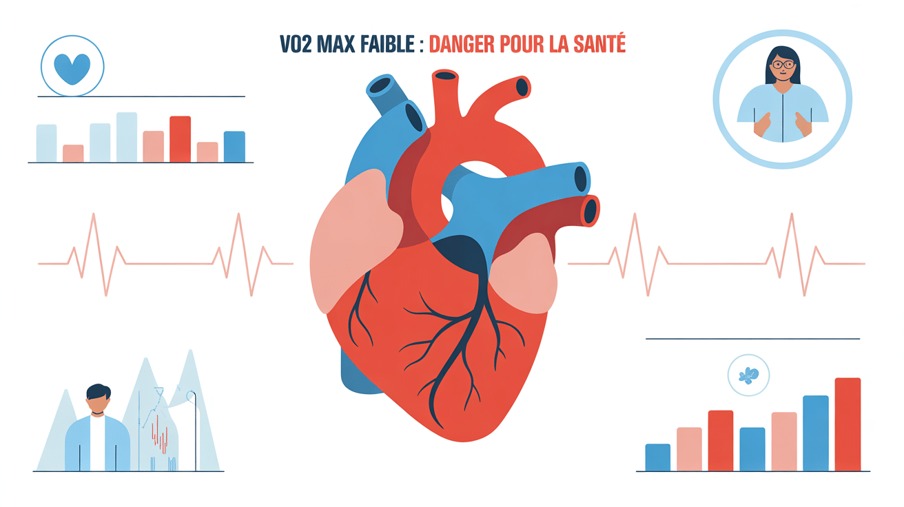 vo2 max faible danger infographie cœur santé