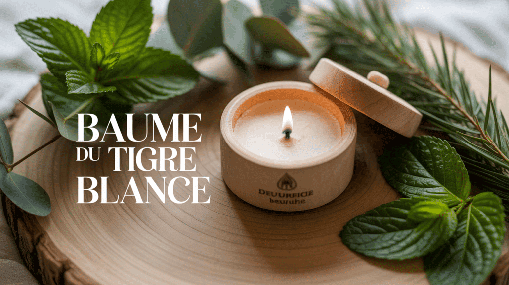 Pot de baume du tigre blanc avec menthe eucalyptus camphre