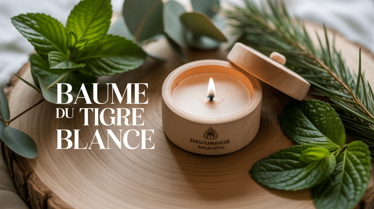 Pot de baume du tigre blanc avec menthe eucalyptus camphre