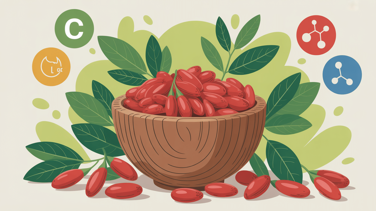 Bol baies de goji antioxydants vitamines