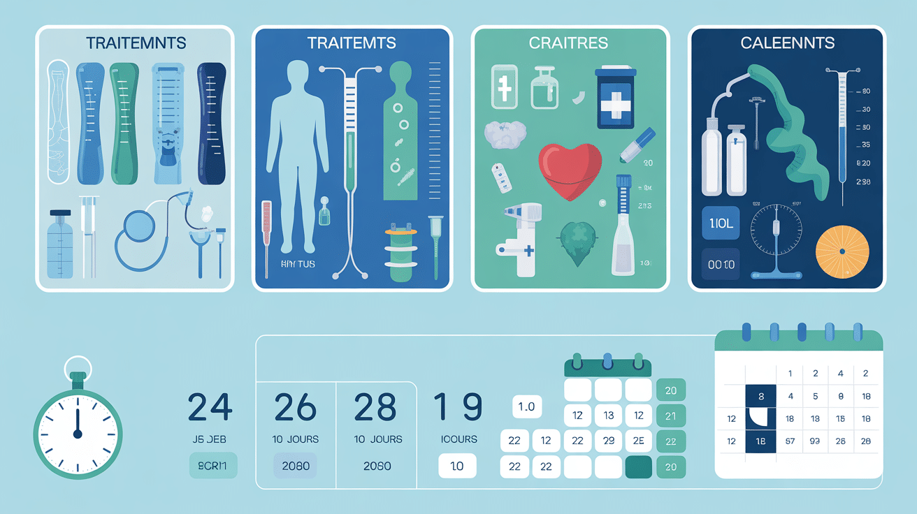 Infographie durée hospitalisation calcul rénal traitements