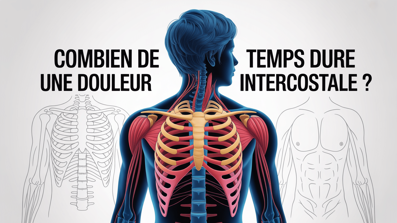 Combien de temps dure une douleur intercostale visuel silhouette anatomique