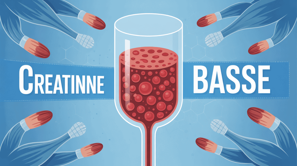 créatinine basse éprouvette sang reins muscles