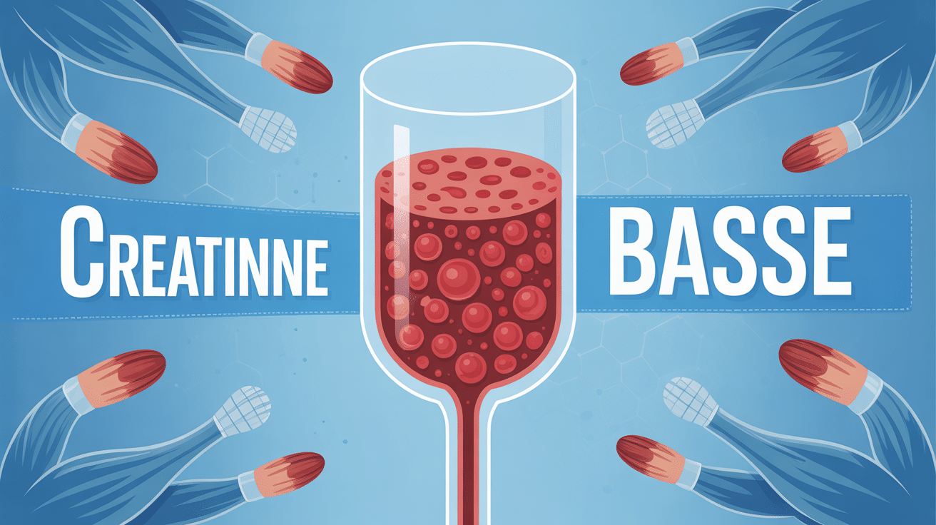 créatinine basse éprouvette sang reins muscles