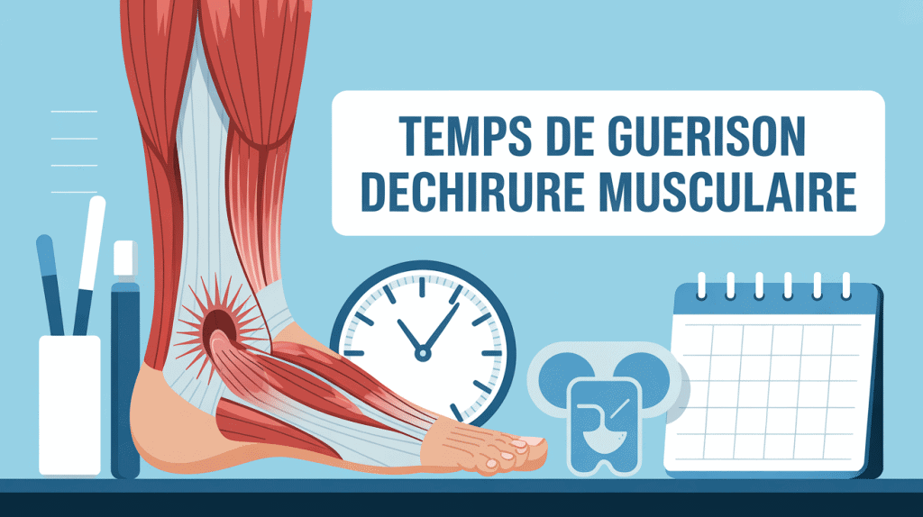Illustration déchirure musculaire temps de guérison