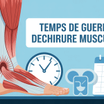 Illustration déchirure musculaire temps de guérison