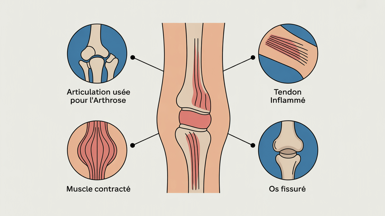 Douleur hanche droite signification diagramme causes médicales